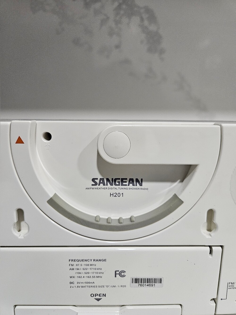 Sangean H201 Weather Alert Waterproof Shower Radio New Without Box - Picture 5 of 9